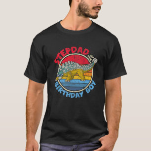 Mens Boy Birthday I Stepdad I Ankylosaurus I Famil T-Shirt