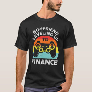 Mens Boyfriend Levelling Up Financ Boyfriend T-Shirt