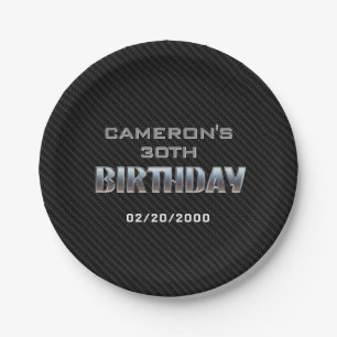 Men's Boy's Birthday Paper Plate