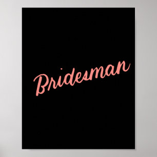 Mens brautmann matching bridal shower gift friend poster