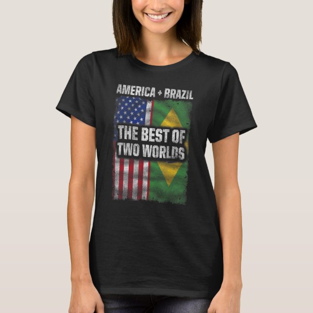 Mens Brazil Proud Brazilians Brazilian Roots Ameri T-Shirt (Front)