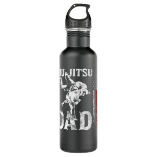 Mens Brazilian Jiu Jitsu American Flag Fathers Day 710 Ml Water Bottle