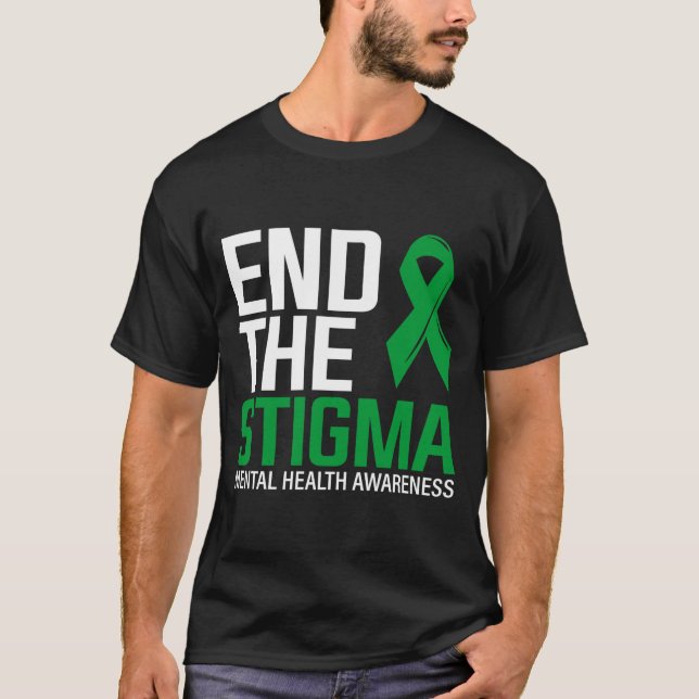Mens breaking chains of stigma end the stigma T-Shirt (Front)