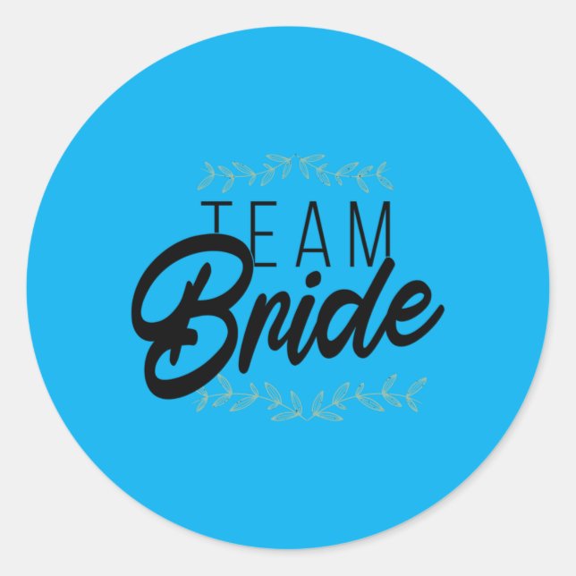 Mens Bride Team Performance Classic Round Sticker (Front)