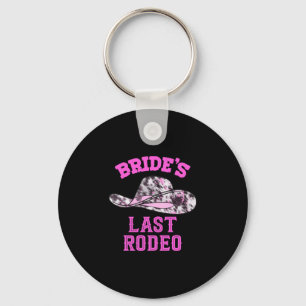 Mens bride's last rodeo cowgirl hat bachelorette keychain