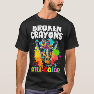 Mens broken crayons colour mental health awareness T-Shirt