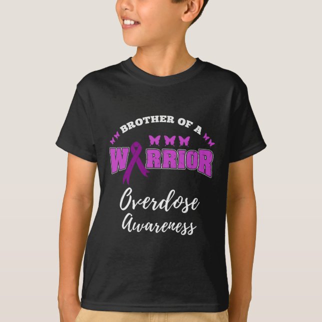 Mens Brother Of A Warrior Overdose Awareness  T-Shirt (Front)