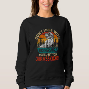 Mens  Brother Rex Saurus Father's Day Christmas Di Sweatshirt