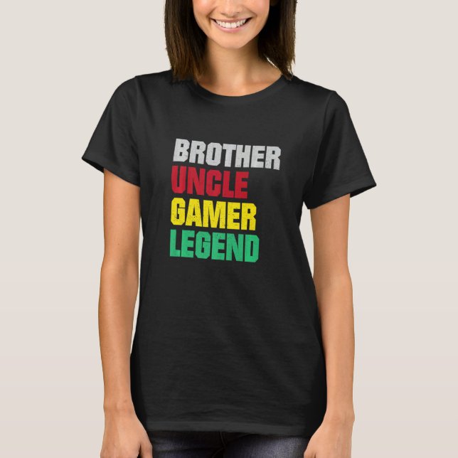 Mens Brother Uncle Gamer Legend Favorite Best Game T-Shirt (Front)