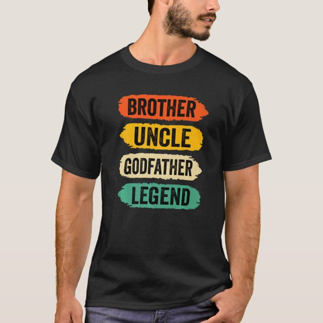 Mens Brother Uncle Godfather Legend Apparel Retro  T-Shirt (Front)
