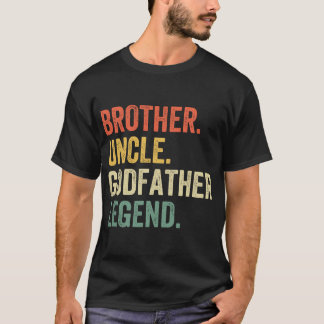 Mens Brother Uncle Godfather Legend Vintage Funny  T-Shirt