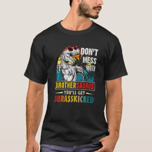 Mens Brothersaurus Dinosaur Rex Vintage Father's T-Shirt