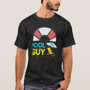 Mens Cabana Pool Guy at Your Service Pool Boy Is T-Shirt