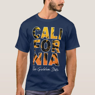 Men's California Palm Trees Filled Letters T-Shirt