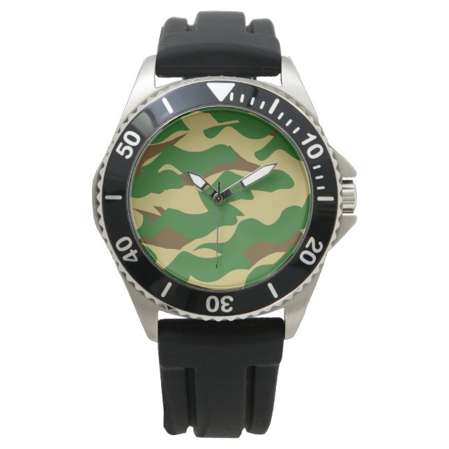 Men's Camouflage Crown Protector Wristwatch (Front)