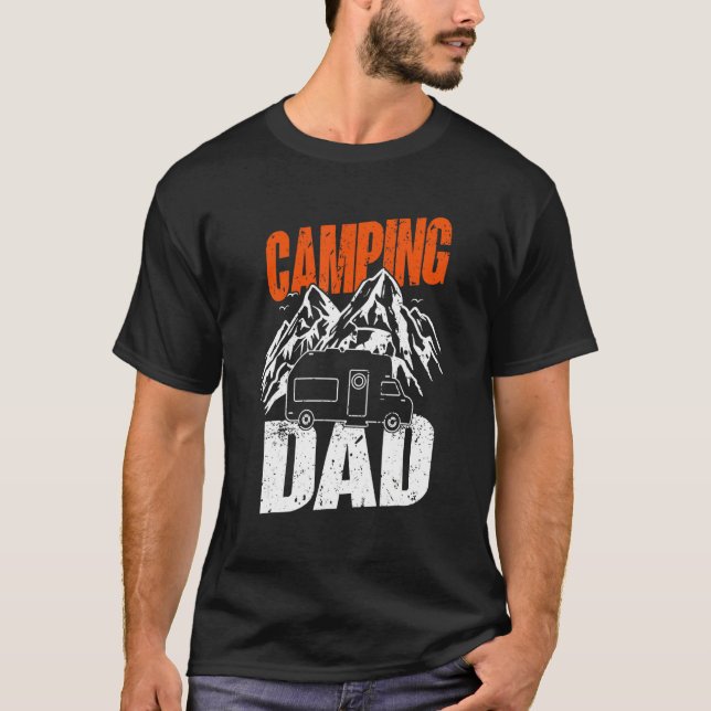 Mens Camping Dad  Camper Caravan  Camping 1 T-Shirt (Front)