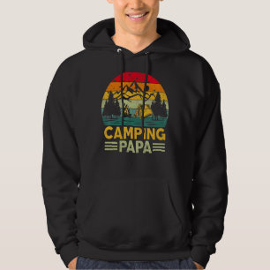 Mens Camping Papa Vintage Retro Camping Father's Hoodie