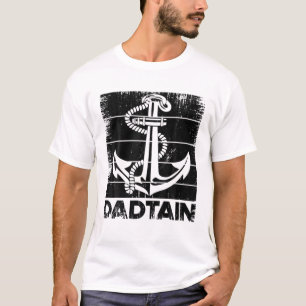 Mens Captain Dad Man Myth Daddy Father's Day Boat T-Shirt