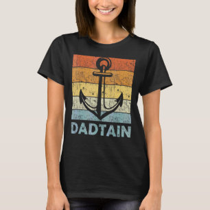 Mens Captain Dad Man Myth Daddy Father's Day Boat T-Shirt