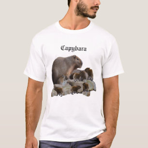 Mens Capybara Mummy Avec Son Tshirt Bébé