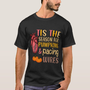 Mens cardiac heart nurse fall autumn pumpkin T-Shirt