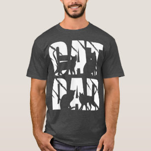 Mens Cat Dad design cat lover and cat dad  T-Shirt