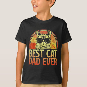 Mens Cat Dad Ever Funny Cat Dad Shirt Father's Day