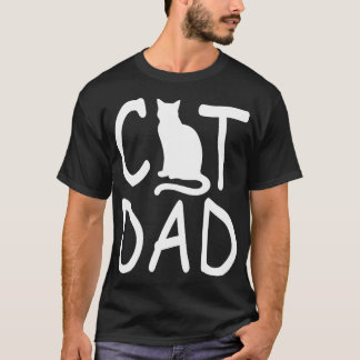 Mens Cat Dad For Cat Lover Pet Animal Father's Day T-Shirt