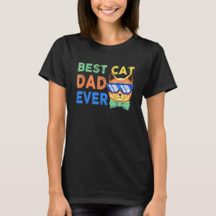 Mens Cat Daddy Father Best Cat Dad Ever Fathers Da T-Shirt