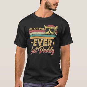 Mens Cat Daddy Tee Cat Father Vintage Best Cat Dad