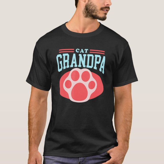 Mens Cat Grandpa Kitty Cat Owner Kitten Cats 2 T-Shirt (Front)