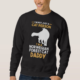 Mens Cat Owner Norwegian Forest Daddy Sweatshirt