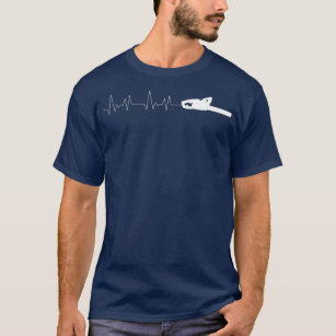 Mens Chainsaw Heartbeat Arborist  T-Shirt