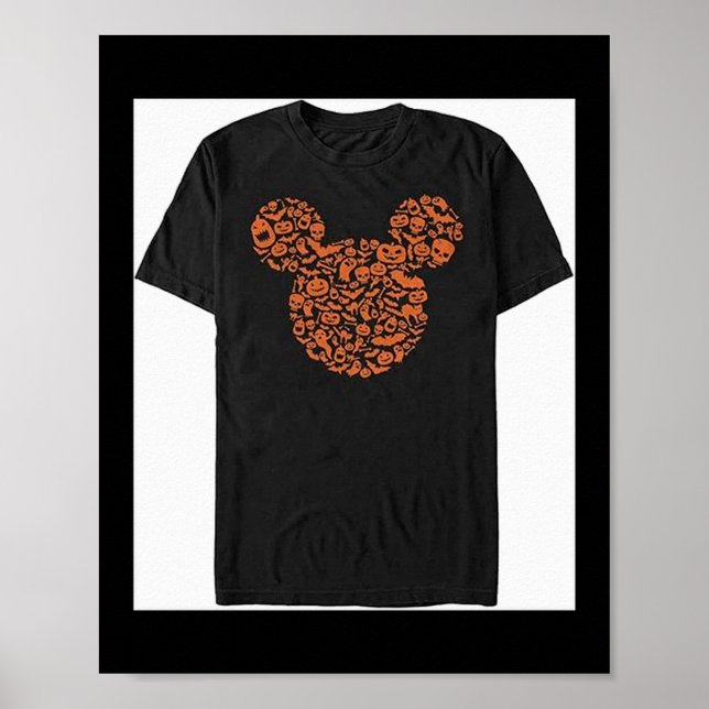 Mens Characters Mouse Ears Halloween Icons  Poster (Front)
