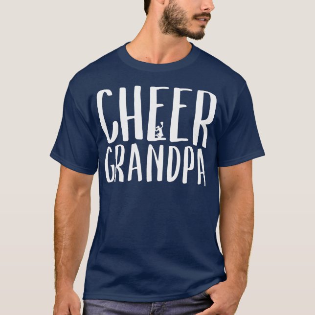 Mens Cheer Grandpa Proud Papaw of Cheerleaders T-Shirt (Front)