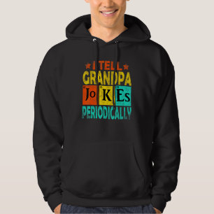 Mens Chemistry Chemist Vintage I Tell Grandpa Joke Hoodie