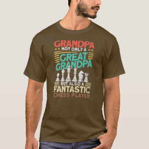 Mens Chess Grandpa Player Chess Lover Chess  T-Shirt