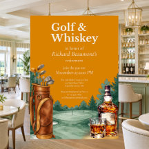 Men's Chic Golf & Whiskey Themed Retirement Party