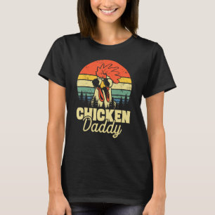 Mens Chicken Daddy Dad  Retro Vintage Chicken Fath T-Shirt