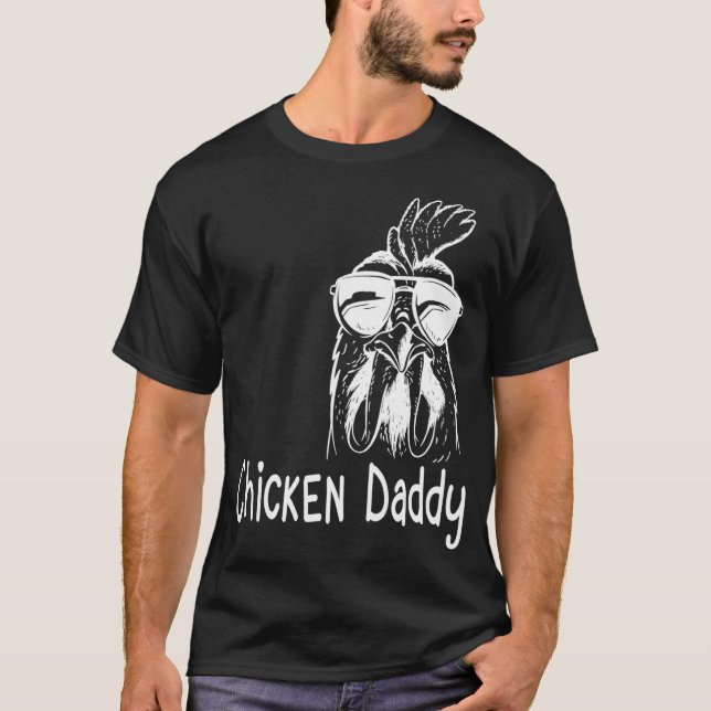 Mens Chicken Daddy Rooster Poultry Farmer - Dad T-Shirt (Front)