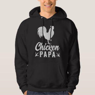 Mens Chicken Farm Farmer  Chicken Papa Father's Da Hoodie