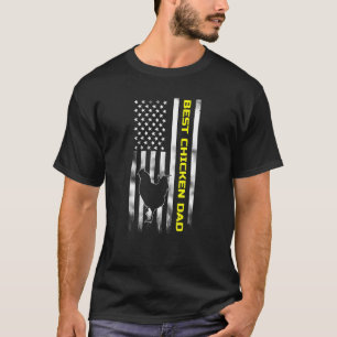 Mens Chicken Farmer Lover American Flag Best Chick T-Shirt