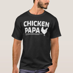 Mens Chicken Farmer Retro Best Chicken Papa Father T-Shirt