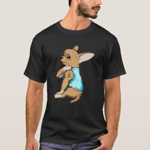Mens Chihuahua Tattoos I Love Dad Sitting Fathers T-Shirt