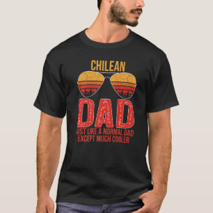Mens Chilean Dad Retro Sunglasses Chile Father's D T-Shirt