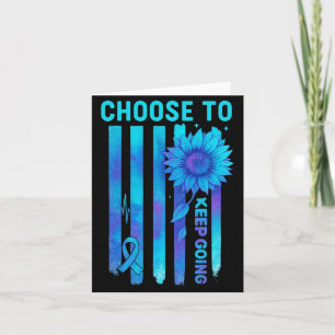 Mens Choose To Keep Going Flag Awareness Quote Card