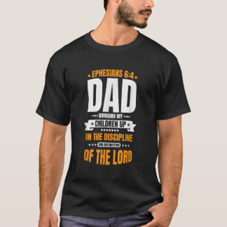 Mens Christian Fathers Day Blessed Dad Ephesians  T-Shirt