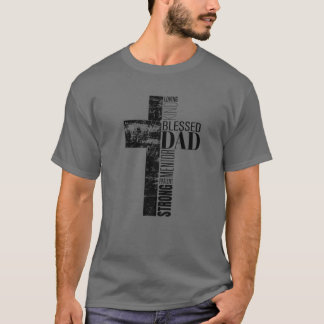 Mens Christian Fathers Day Gifts Religious Men Ble T-Shirt