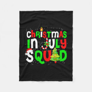 Mens christmas in july squad funny summer xmas men fleece blanket