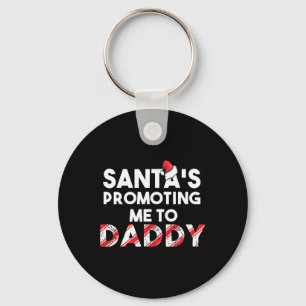 Mens Christmas Pregnancy Announcement - New Dad Gi Keychain